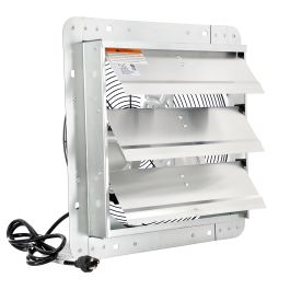 Via Air 14 Inch Shutter Exhaust Fan with Power Cord